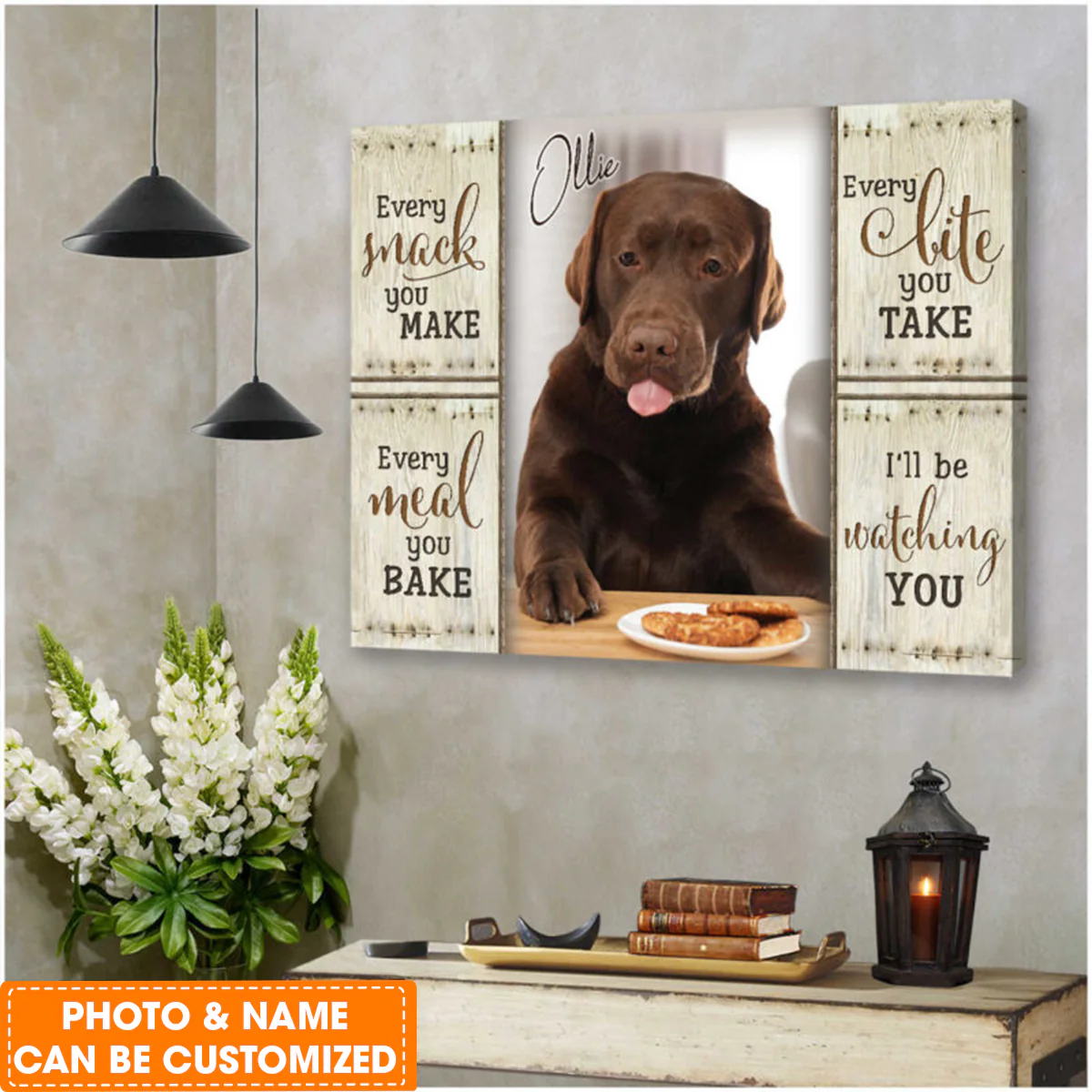 Personalized Dog Landscape Canvas, Custom Your Pet Photo, I’ll be watching you Canvas, Perfect Gift For Dog Lovers, Friend, Family - Image 2