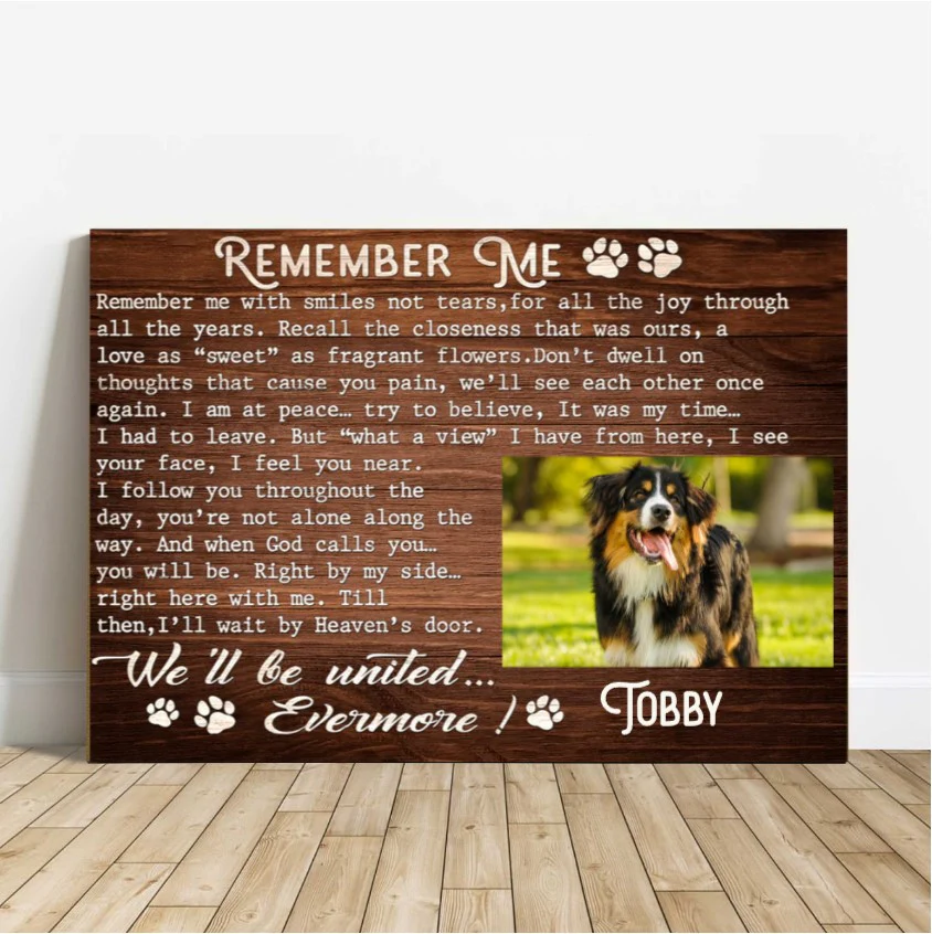 Personalized Dog Landscape Canvas, Memorial Dog Gift, Custom Canvas Prints Memorial Pet Photo Waiting At The Door, Perfect Gift For Dog Lovers, Family - Image 4