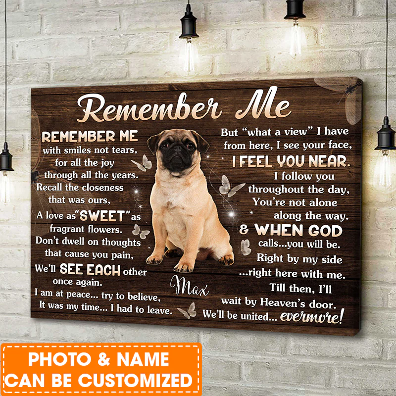 Personalized Dog Landscape Canvas, Remember Canvas, Memorial Gifts Sayings For Loss Of Pet Dog Canvas, Perfect Gift For Dog Lovers, Friends, Family - Image 2