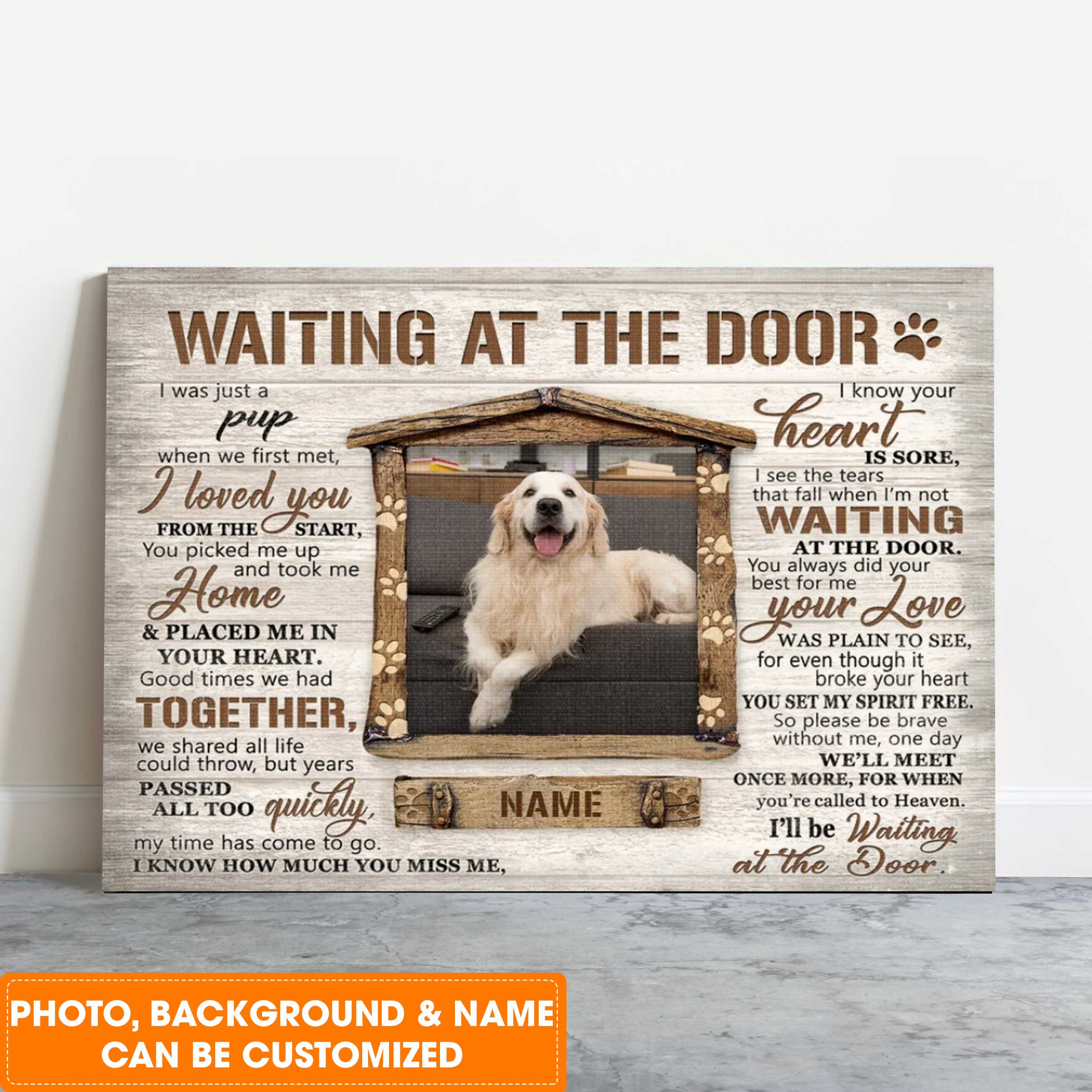 Personalized Dog Landscape Canvas, Unique Pet Memorial Gifts, Sayings For Loss Of Pet Dog Lover Gifts, Perfect Gift For Dog Lovers, Friends, Family - Image 2