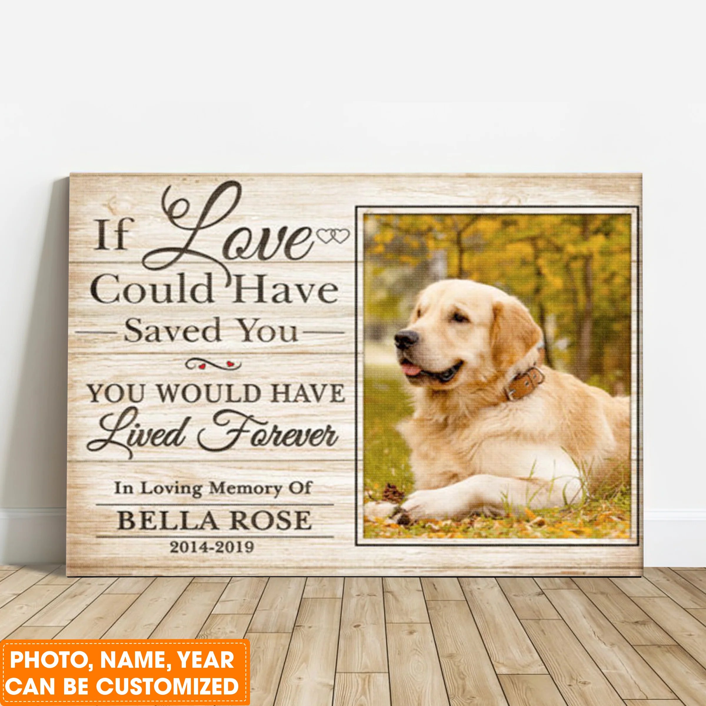 Personalized Dog Landscape Canvas, You Left Your Paw Prints Canvas, Custom Memorial Pet Photo, Perfect Gift For Dog Lovers, Friends, Family - Image 3