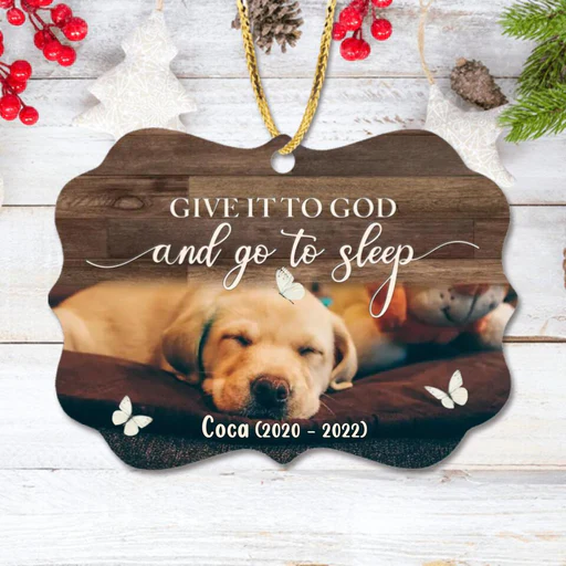 Personalized Dog Photo Aluminum Ornament, Customized Cat Photo Aluminum Ornament - Best Gift For Dog Lovers, Cat Lovers, Dog Owners, Christmas - Image 2