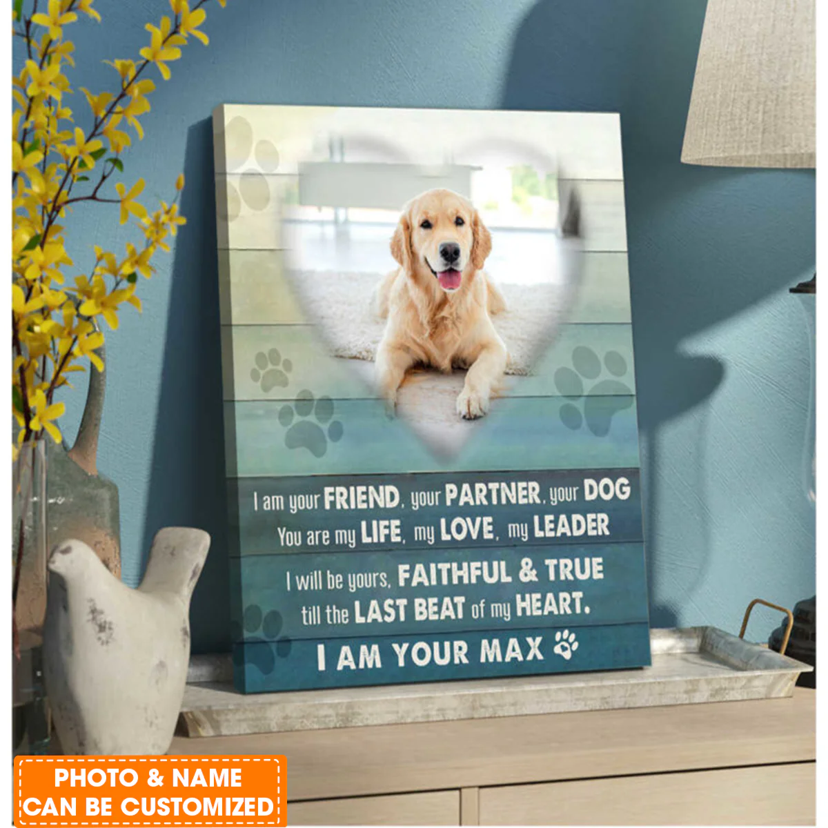 Personalized Dog Portrait Canvas, Custom Pet Photo, I Am Your Pet Canvas, Perfect Gift For Dog Lovers, Friend, Family - Image 3