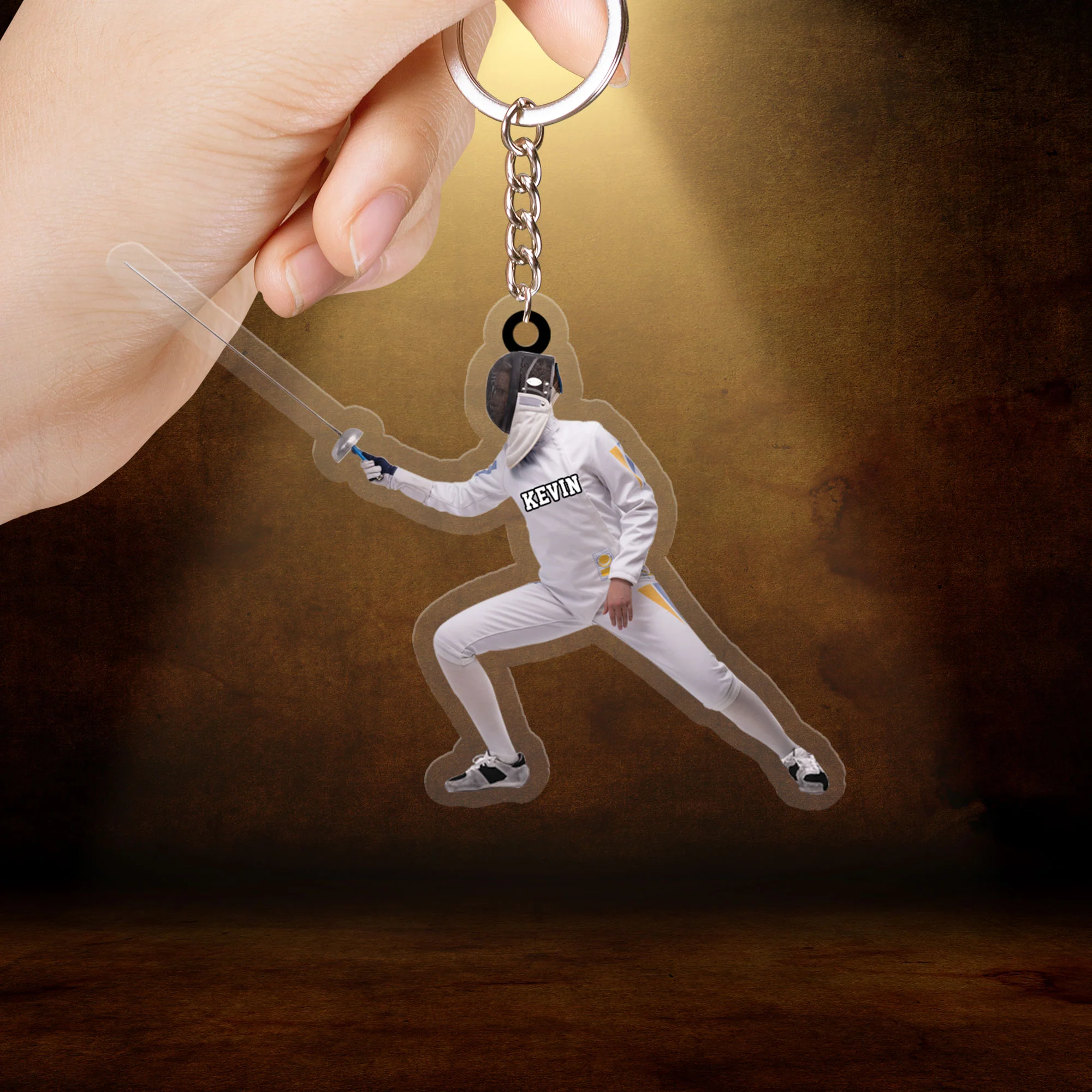 Personalized Fencing Lovers Acrylic Christmas Ornament, Great Gift For Fencer - Christmas Ornament Hanging Tree - Image 4