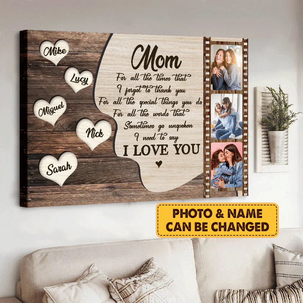 Personalized Gift For Family Landscape Canvas - Custom Gift for Family, Mother's Day, Father's Day - I Need To Say I Love You Landscape Canvas - Image 2