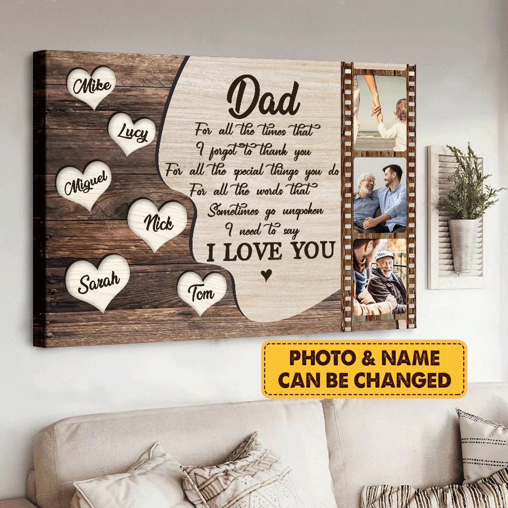 Personalized Gift For Family Landscape Canvas - Custom Gift for Family, Mother's Day, Father's Day - I Need To Say I Love You Landscape Canvas - Image 3