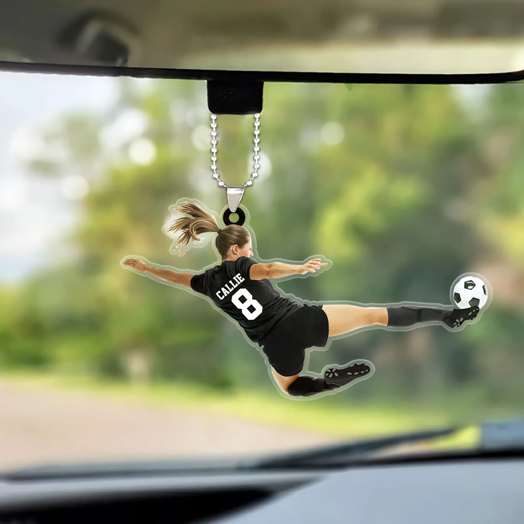 Personalized Girl Soccer Player Acrylic Ornament, Gift For Girl Soccer Players - Best Custom Shape Ornament Christmas Decor - Image 4