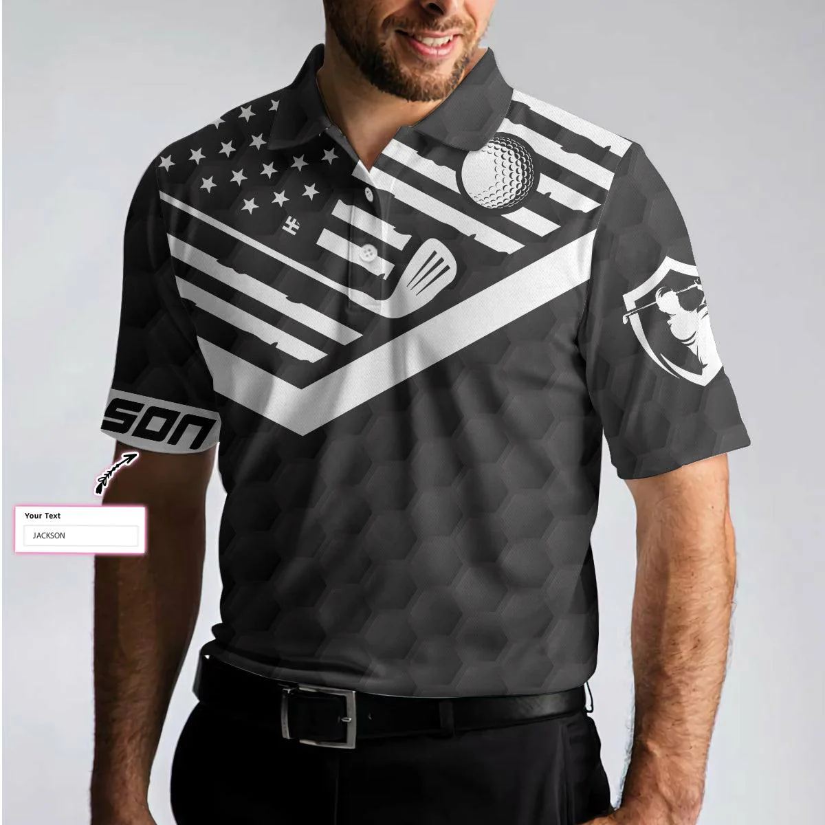 Personalized Golf Men Polo Shirts - Beer And Golf Weekend Forcast Golfing With The Change Of Drinking US Flag Custom Polo Shirts- Perfect Gift For Men - Image 4