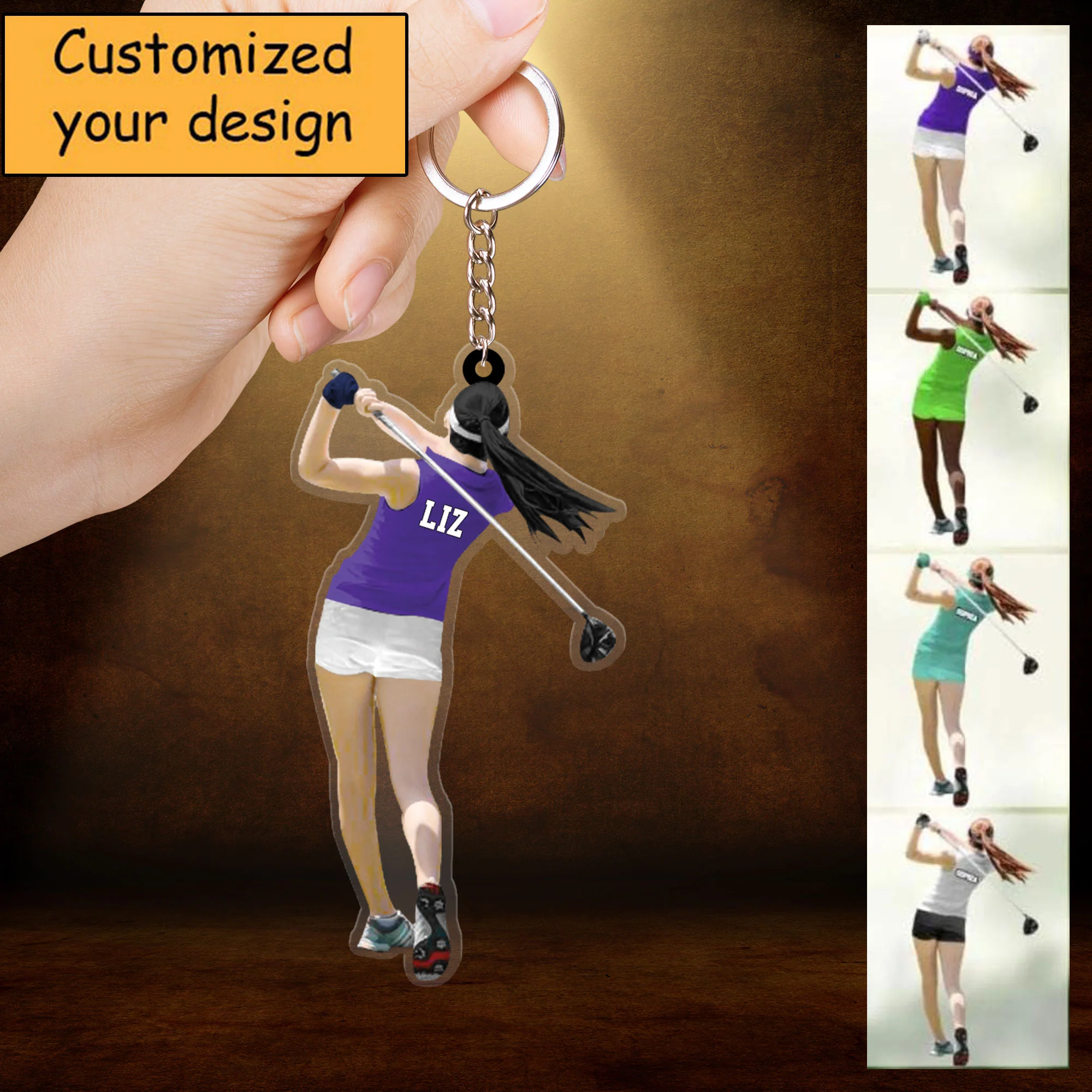 Personalized Golf Woman Acrylic Christmas Ornament, Golf Team Gift, Gift For Golf Lovers, Golf Players - Image 3