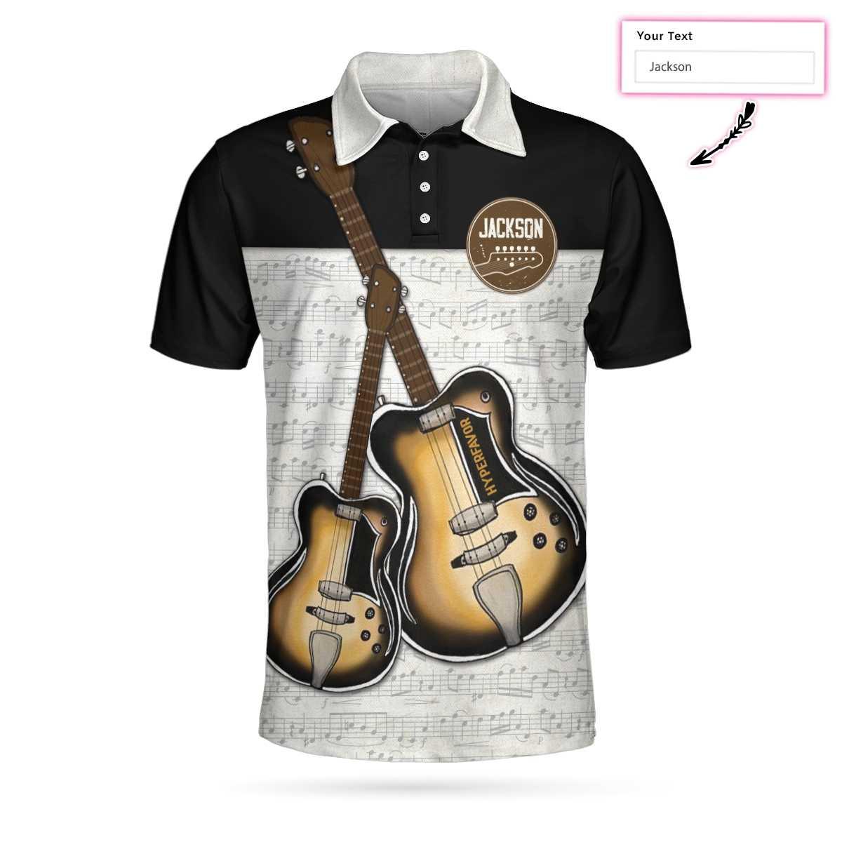 Men Polo Shirt - Personalized Guitar Men Polo Shirt, Guitarist Don't Practice Until You Get It Right Custom Polo Shirt, Best Music Shirt For Men - Image 2