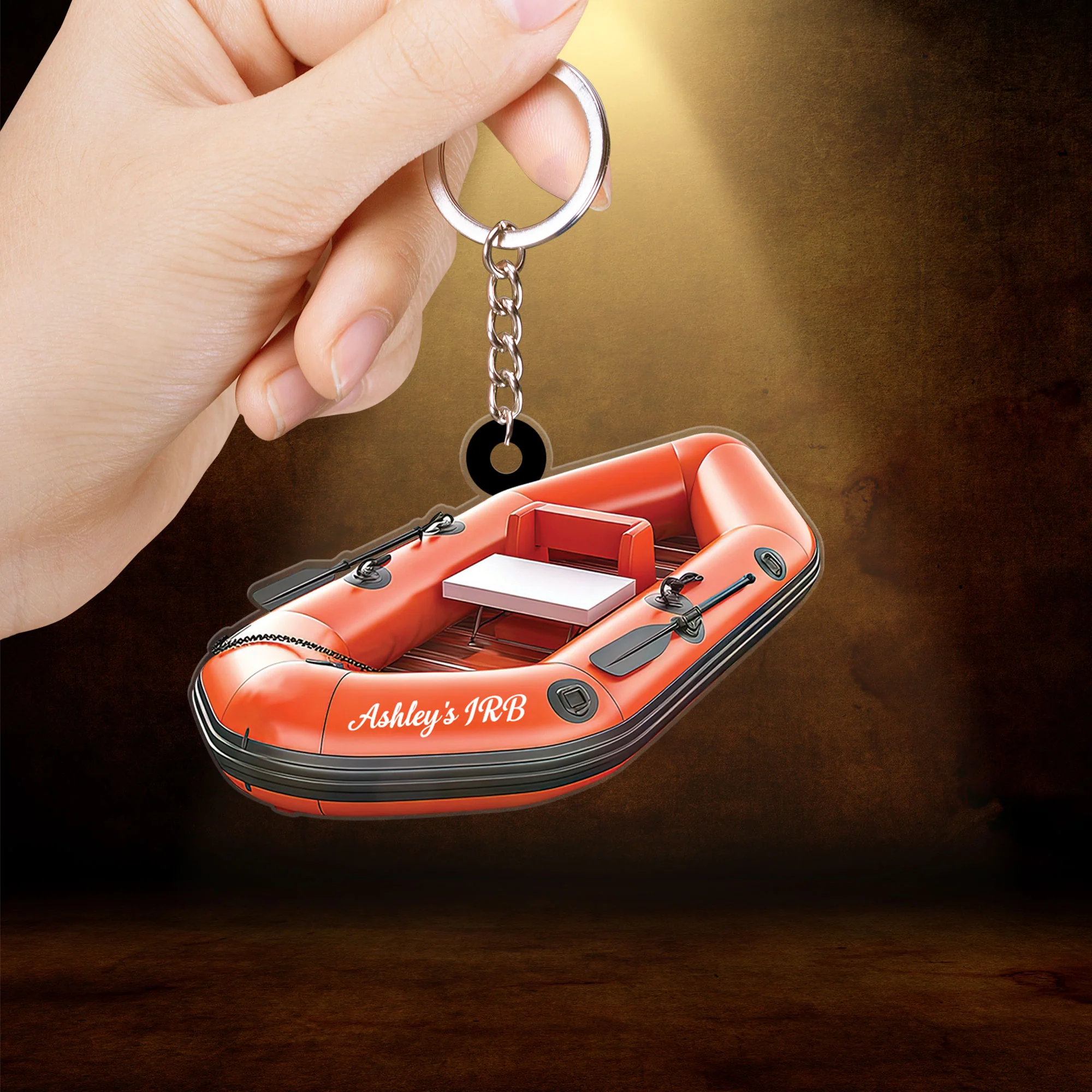 Personalized Inflatable Boat Acrylic Keychain For Xmas Decor, Custom Name Christmas Acrylic Keychain Gift For Family - Image 2