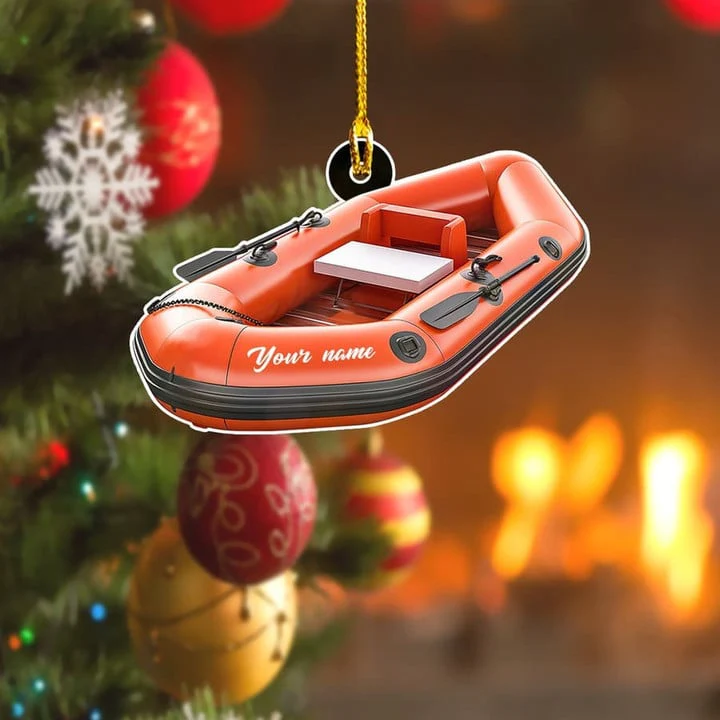 Personalized Inflatable Boat Acrylic Keychain For Xmas Decor, Custom Name Christmas Acrylic Keychain Gift For Family - Image 7