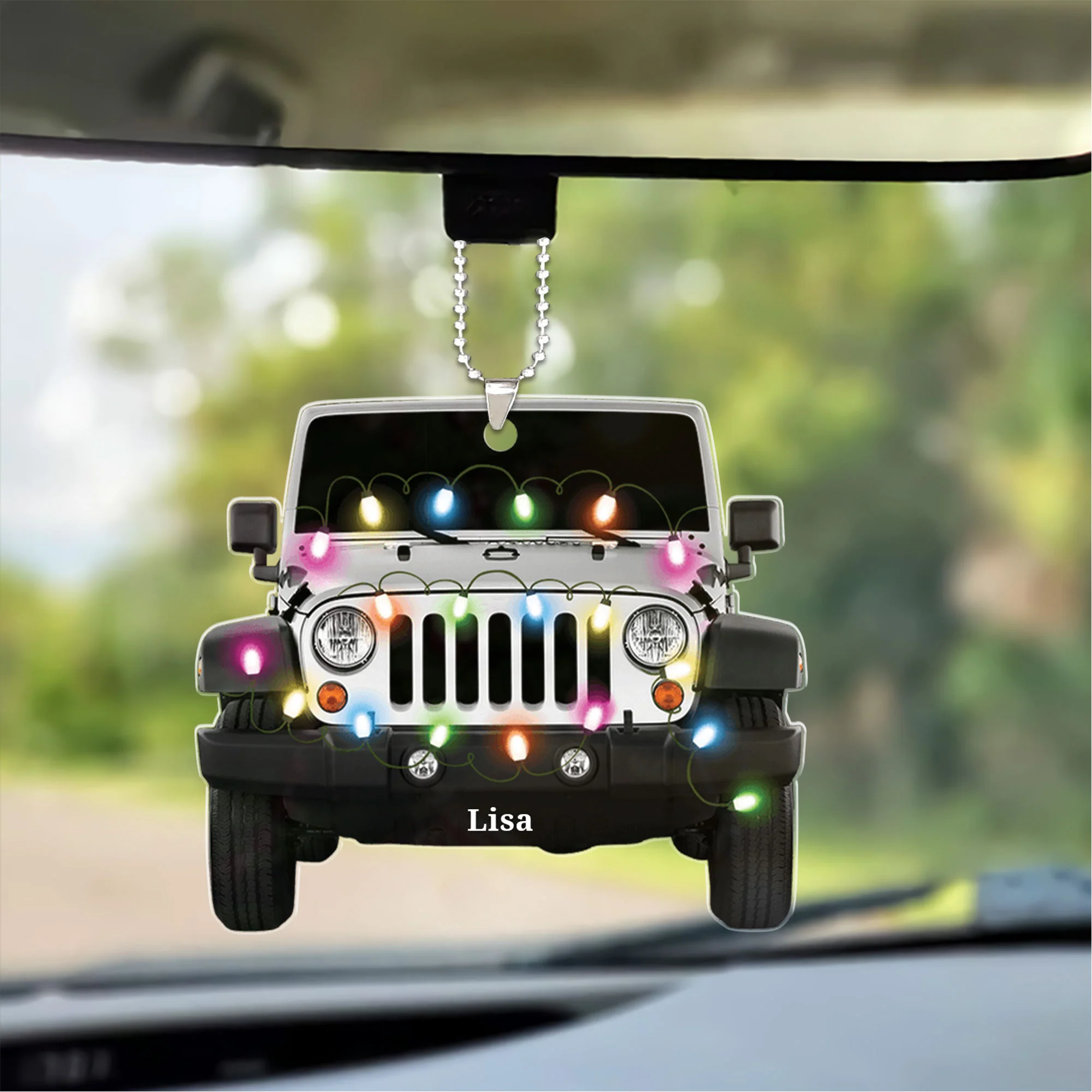 Personalized Jeep Car Acrylic Christmas Ornament, Custom Shape Ornament Decor, Car Lover Ornament - Image 5