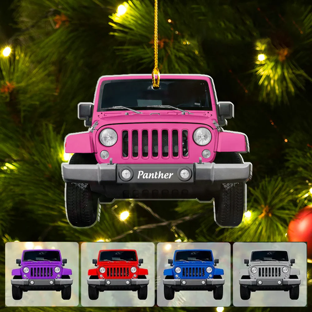 Personalized Jeep Ornament - Best Gift For Jeep Lovers, Jeep Acrylic Ornament for Christmas - Image 2