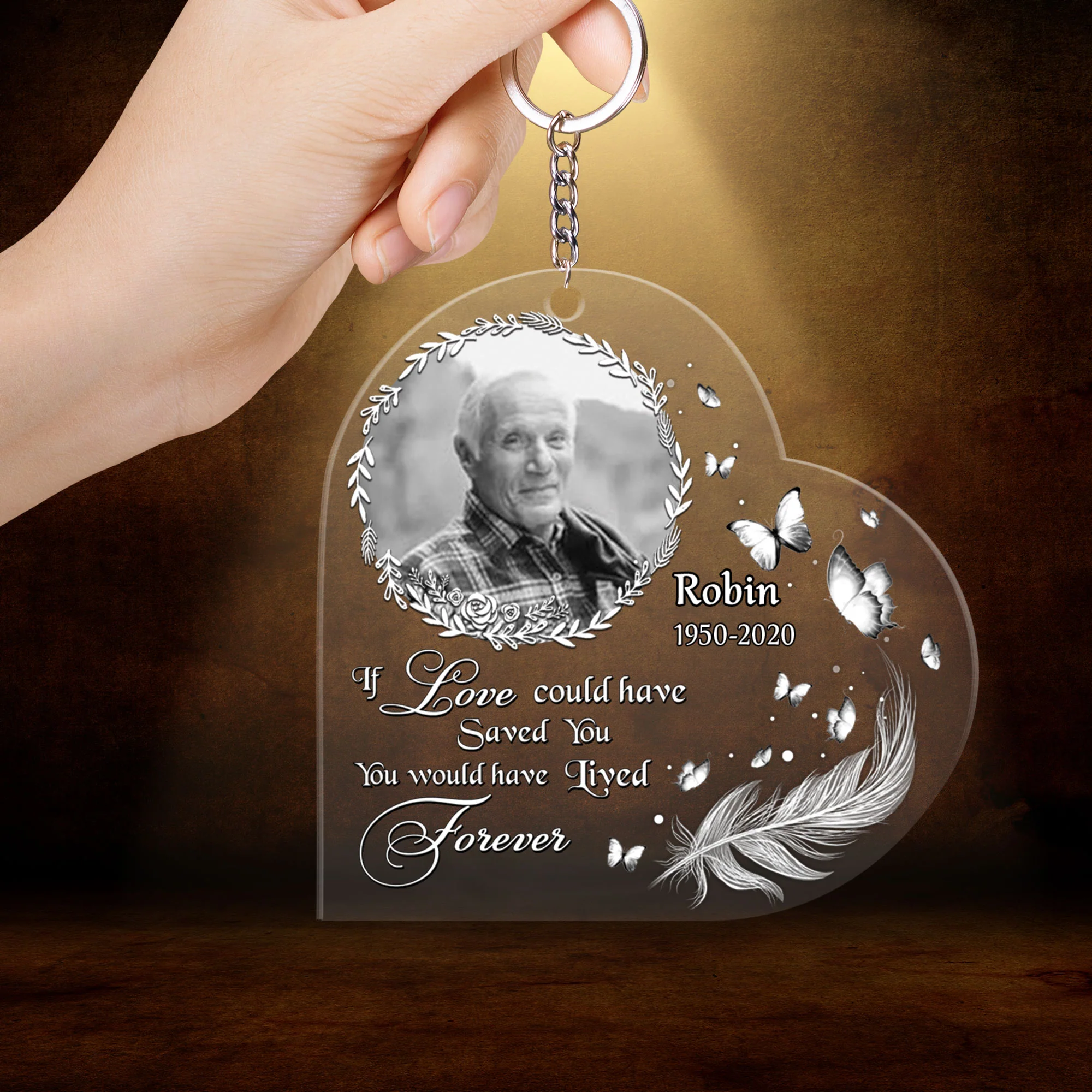 Personalized Memorial Photo Heart Car Ornament, If Love Could Have Saved You You Would Have Lived Forever Car Ornament, Memorial Gift Idea For Christmas, Family - Image 4