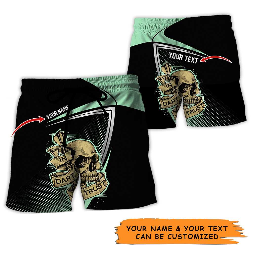 Personalized Name Darts Aloha Hawaiian Shirt - Amazing Darts And Skull Pattern, In Darts We Trust Personalized Name Hawaiian Shirt For Men & Women - Image 6