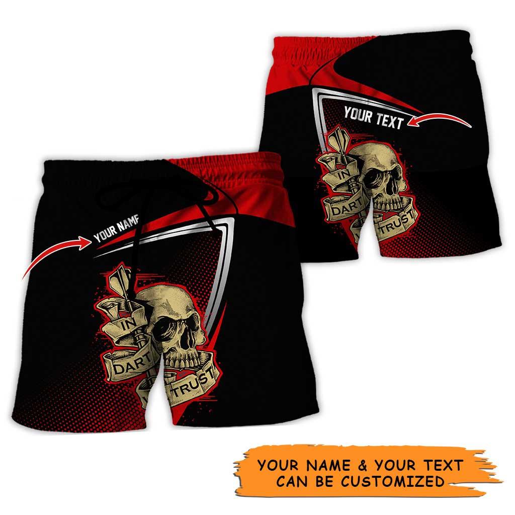 Personalized Name Darts Aloha Hawaiian Shirt - Amazing Darts And Skull Pattern, In Darts We Trust Personalized Name Hawaiian Shirt For Men & Women - Image 7