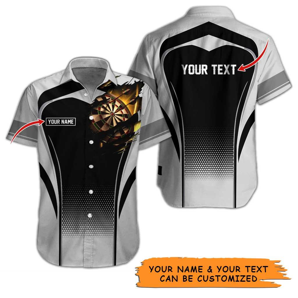 Personalized Name Darts Aloha Hawaiian Shirt - Amazing Darts Pattern And Target Personalized Name Hawaiian Shirt For Men & Women, Darts Lover - Image 4