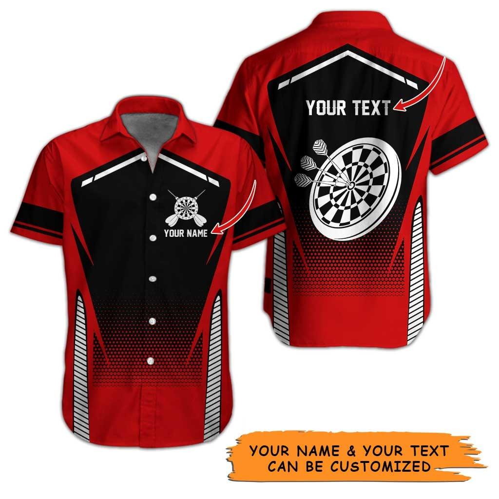 Personalized Name Darts Aloha Hawaiian Shirt - Colorful Darts Pattern And Target Personalized Name Hawaiian Shirt For Men & Women, Darts Lover