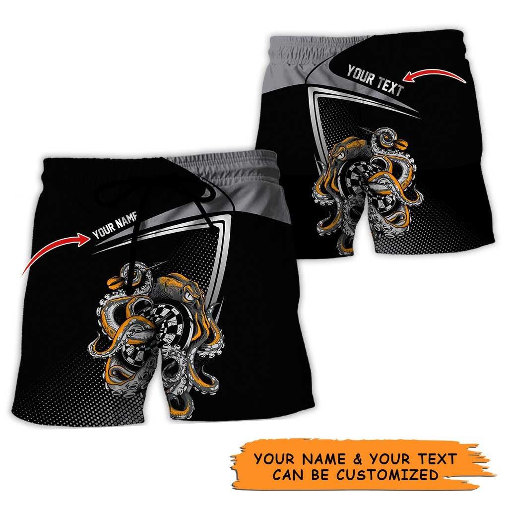 Personalized Name Darts Aloha Hawaiian Shirt - Colorful Darts Personalized Name Hawaiian Shirt, Octopus Hawaiian Shirt For Men & Women, Darts Lover - Image 5