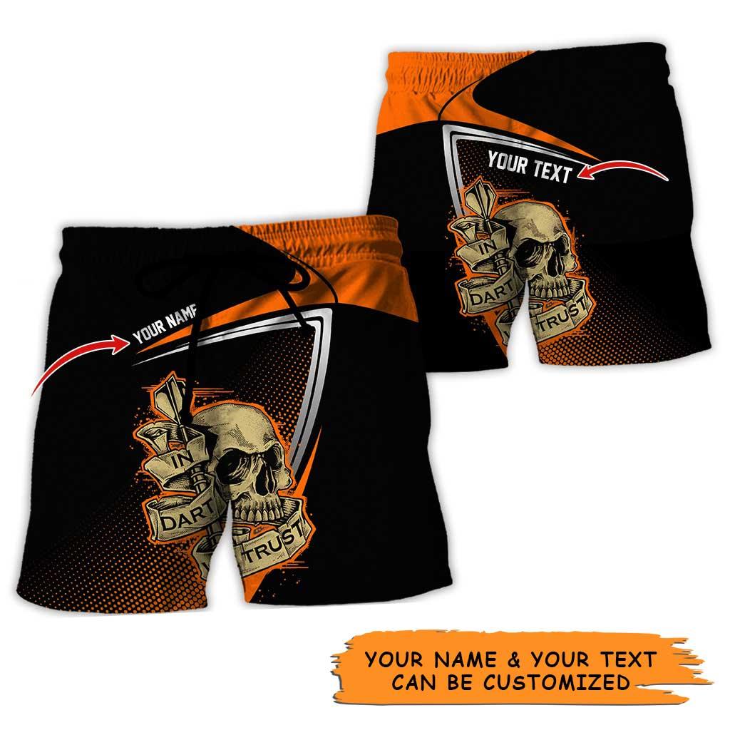 Personalized Name Darts Aloha Hawaiian Shirt - Cool Darts Pattern And Skull, In Darts We Trust Personalized Name Hawaiian Shirt For Men & Women - Image 7