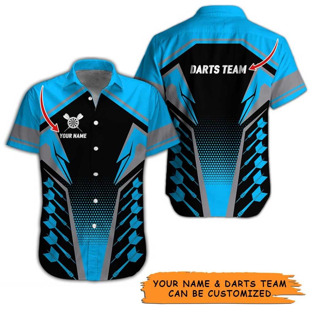 Personalized Name Darts Aloha Hawaiian Shirt - Cool Darts Pattern Hawaiian Shirt Personalized Name & Team Hawaiian Shirt For Men & Women, Darts Lover