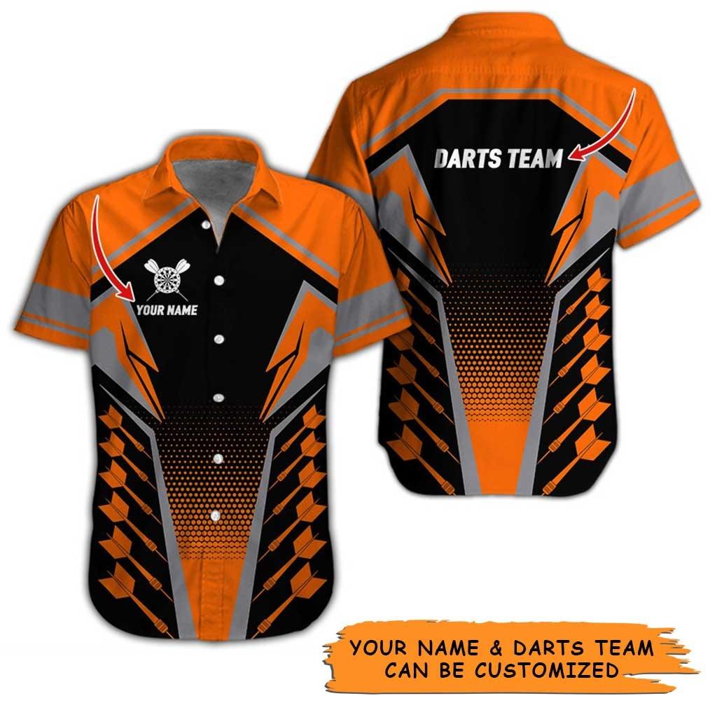 Personalized Name Darts Aloha Hawaiian Shirt - Darts Pattern Hawaiian Shirt Personalized Name & Team Hawaiian Shirt For Men & Women, Darts Lover - Image 2