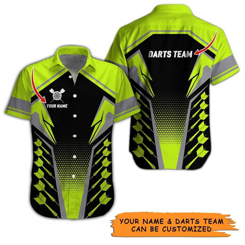 Personalized Name Darts Aloha Hawaiian Shirt - Darts Pattern Hawaiian Shirt Personalized Name & Team Hawaiian Shirt For Men & Women, Darts Lover - Image 3