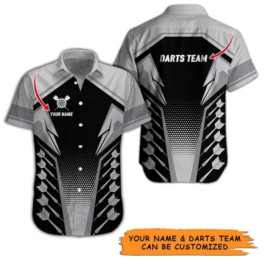 Personalized Name Darts Aloha Hawaiian Shirt - Darts Pattern Hawaiian Shirt Personalized Name & Team Hawaiian Shirt For Men & Women, Darts Lover - Image 4
