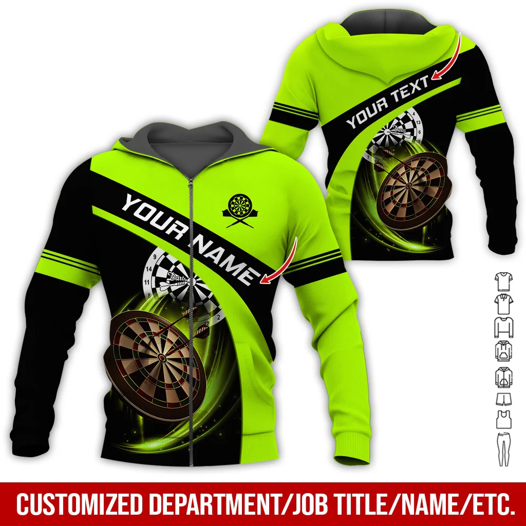 Personalized Name Darts Premium Zip Hoodie , Custom Name Dartboard Zip Hoodie For Men & Women - Gift For Darts Lovers, Darts Players - Image 12