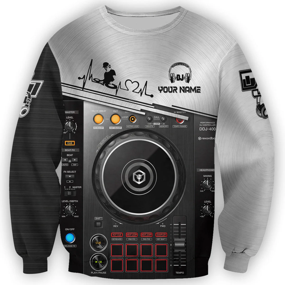 Personalized Name Disc Jockey Shirts - Custom Name DJ Shirts, Deezay Gear Black Clothes, Perfect DJ Shirts for Men & Women - Image 4