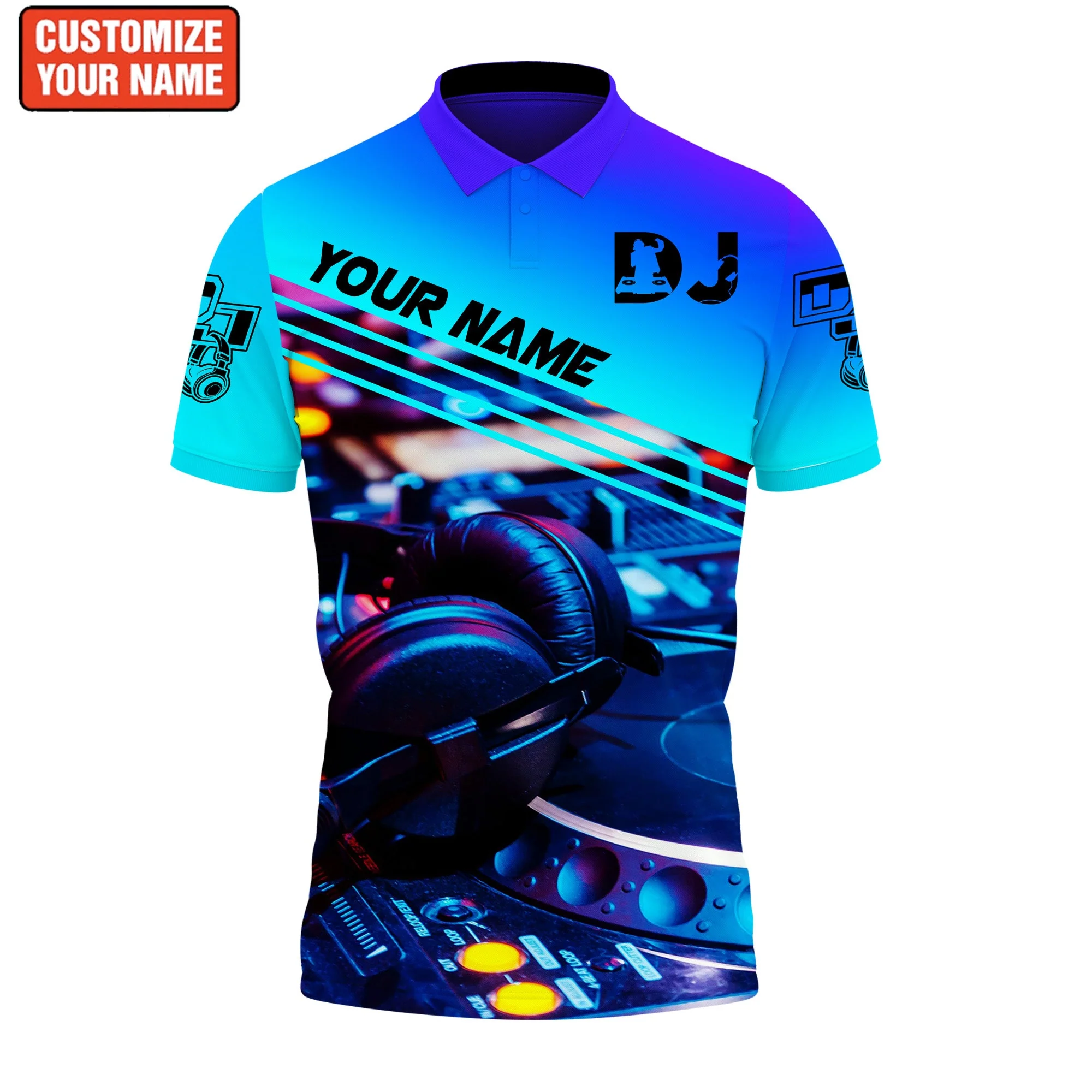 Personalized Name Disc Jockey Shirts - Custom Name DJ Shirts, DJ Clothing, Deezay Blue Clothings, Perfect DJ Shirts for Men & Women - Image 7