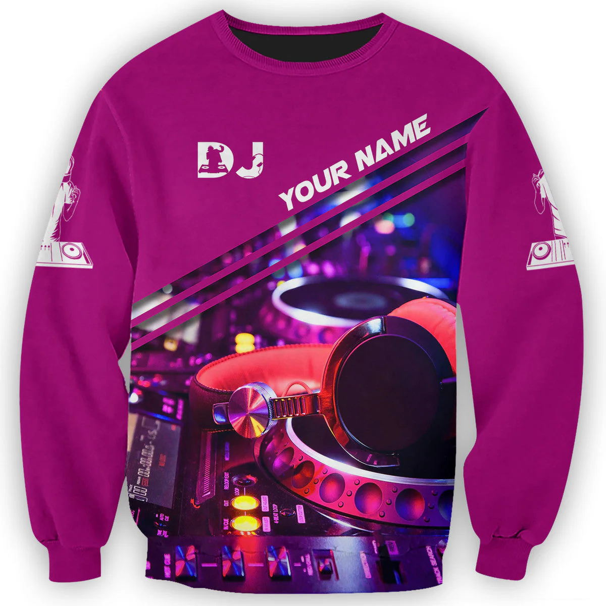 Personalized Name Disc Jockey Shirts - Custom Name DJ Shirts, DJ Clothing, Deejay Red Clothings, Perfect DJ Shirts for Men & Women - Image 4