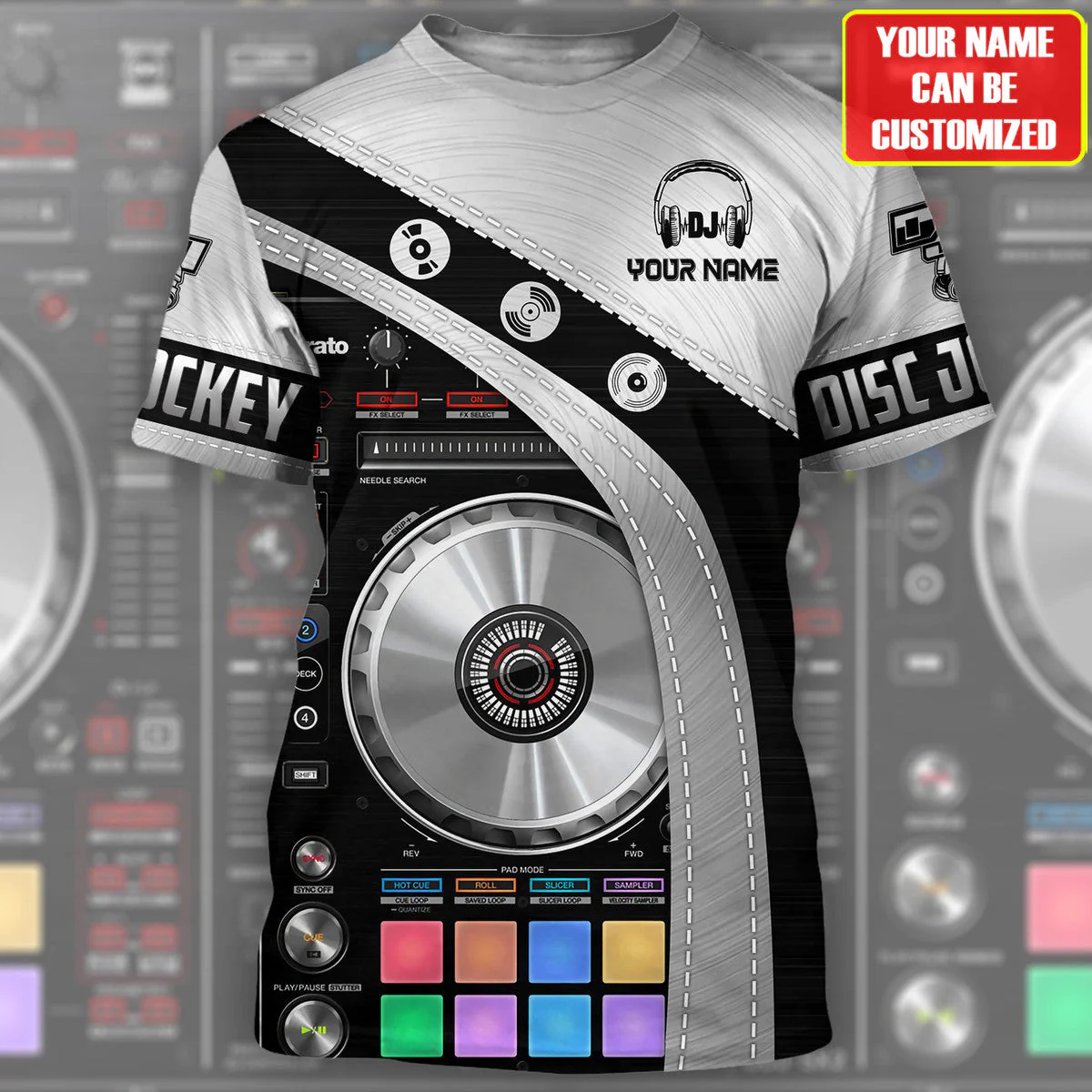Personalized Name Disc Jockey Shirts - Custom Name DJ Shirts, DJ Clothing, Perfect Deejay Shirts for Men & Women
