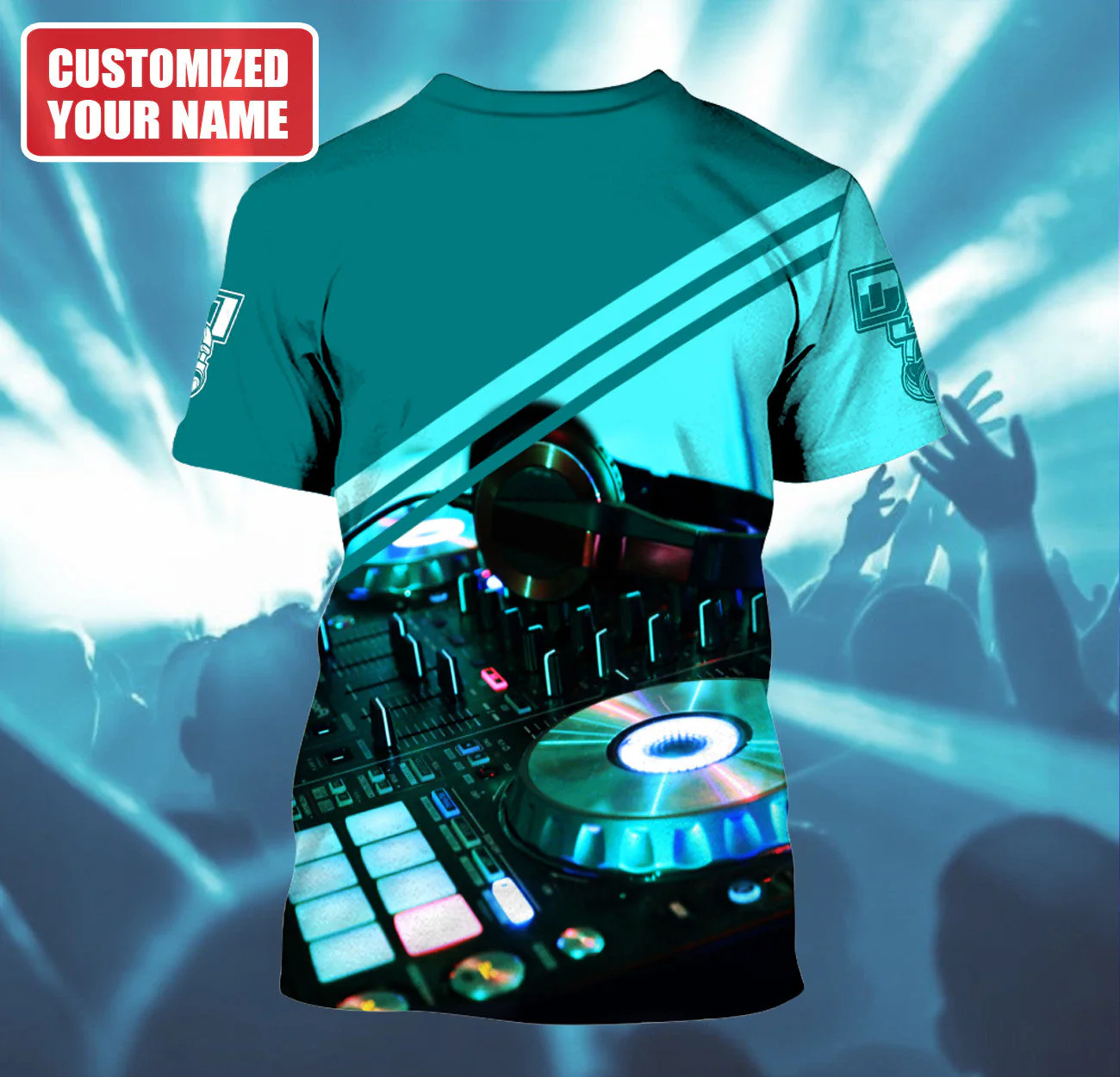 Personalized Name DJ Shirts - Custom Name Disc Jockey Shirts, DJ Is My Life Blue Shirts, Perfect DJ Shirts for Men & Women - Image 5