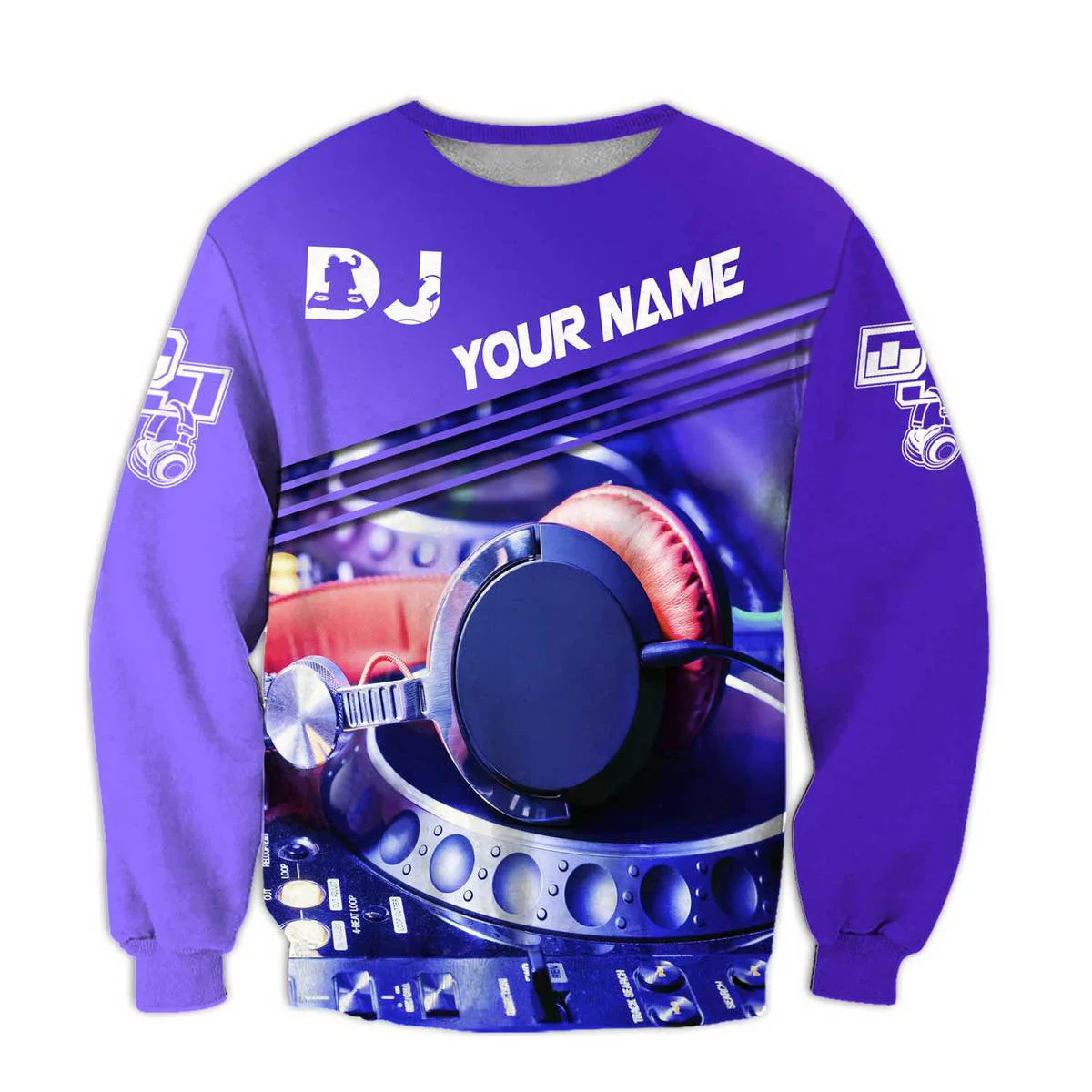 Personalized Name DJ Shirts - Custom Name Disc Jockey Shirts, DJ Life Purple Clothing, Perfect DJ Shirts for Men & Women - Image 3