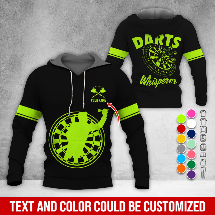 Personalized Name Premium Hoodie, Darts Whisperer Hoodie, Perfect Gift For Darts Lovers, Friend, Family - Image 7