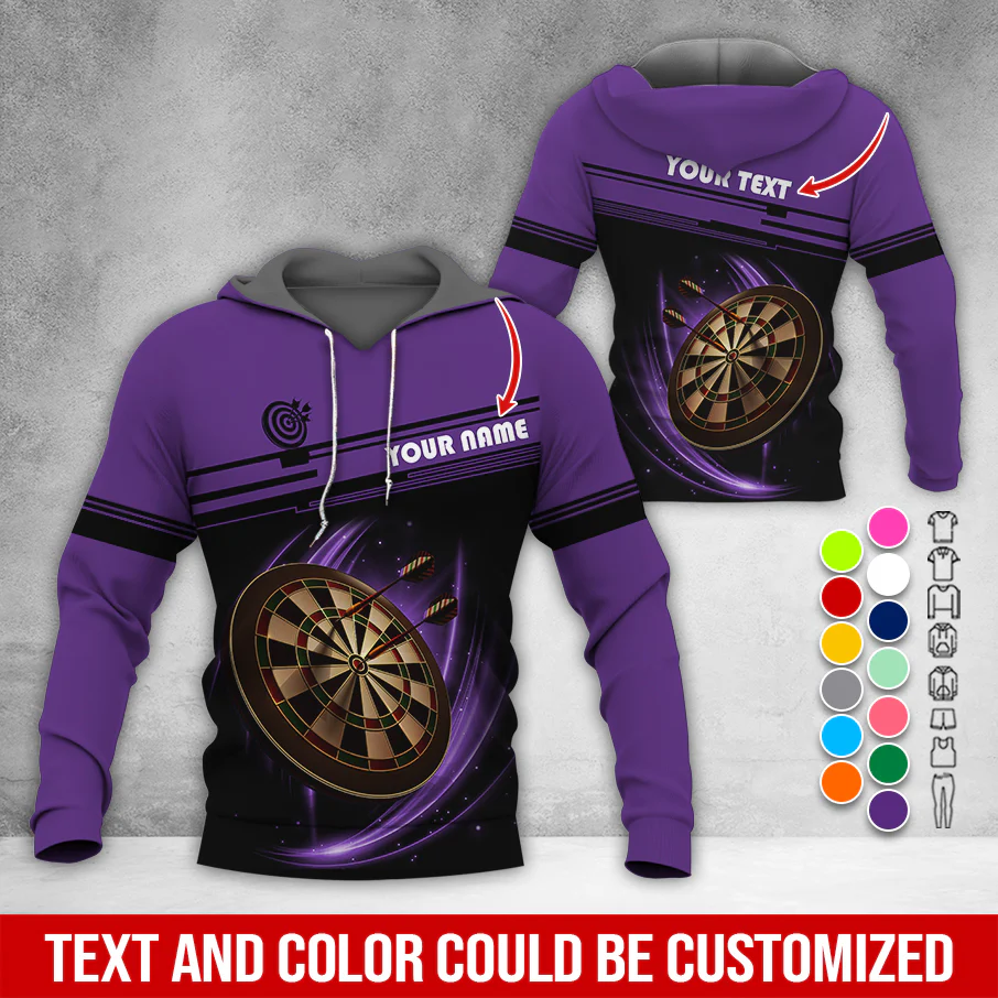 Personalized Name & Text Darts Premium Hoodie, Darts Is My Life Hoodie , Perfect Gift For Darts Lovers, Friend, Family - Image 12