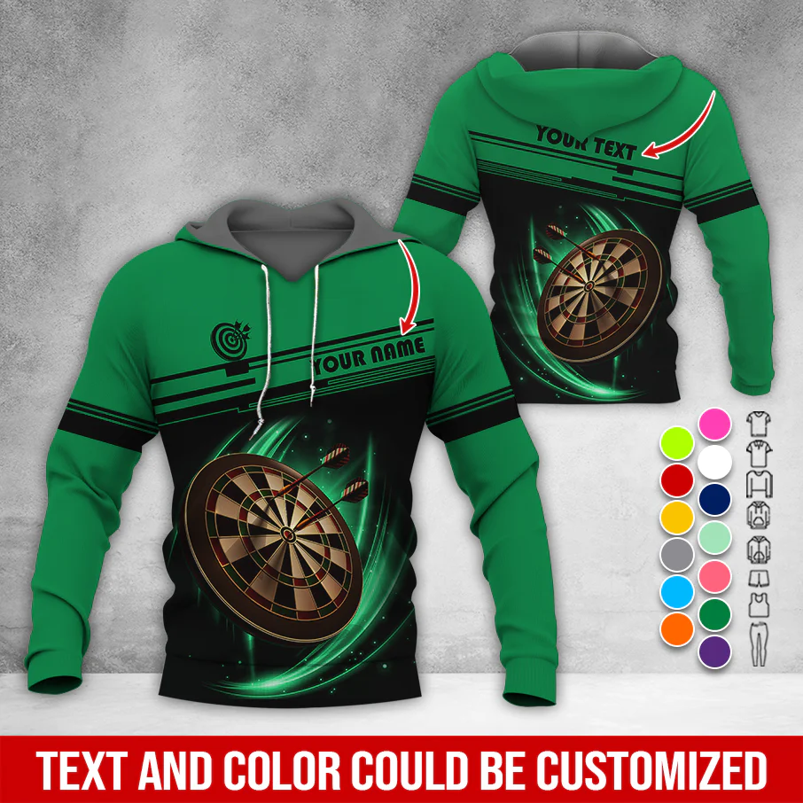 Personalized Name & Text Darts Premium Hoodie, Darts Is My Life Hoodie , Perfect Gift For Darts Lovers, Friend, Family - Image 6