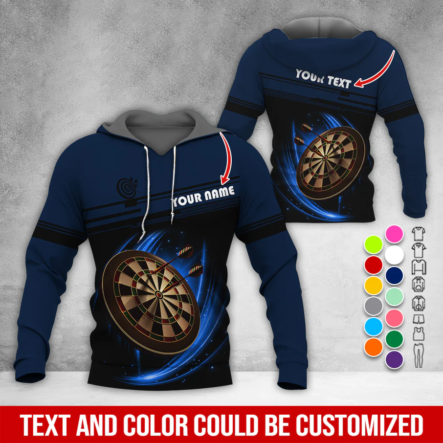 Personalized Name & Text Darts Premium Hoodie, Darts Is My Life Hoodie , Perfect Gift For Darts Lovers, Friend, Family - Image 8