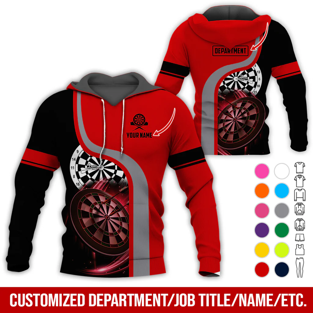 Personalized Name & Text Darts Premium Hoodie, Life is a game of chance Hoodie, Perfect Gift For Darts Player, Darts Lovers, Friend, Family - Image 3