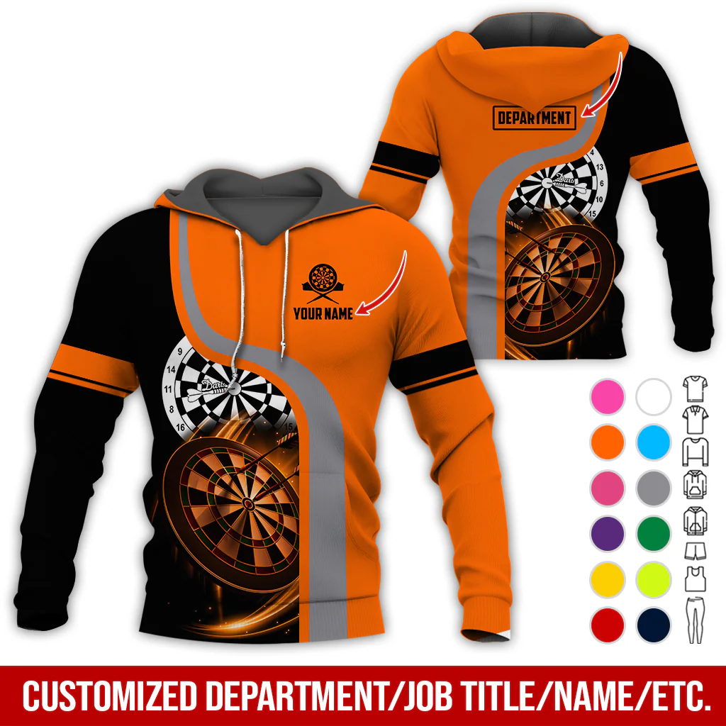 Personalized Name & Text Darts Premium Hoodie, Life is a game of chance Hoodie, Perfect Gift For Darts Player, Darts Lovers, Friend, Family - Image 6