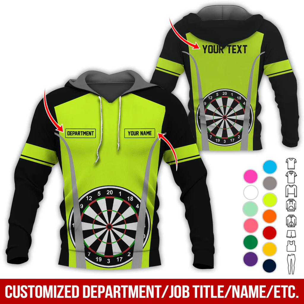 Personalized Name, Text & Department Darts Premium Hoodie, Play Darts Pattern Hoodie, Perfect Gift For Darts Lovers, Friend, Family - Image 7