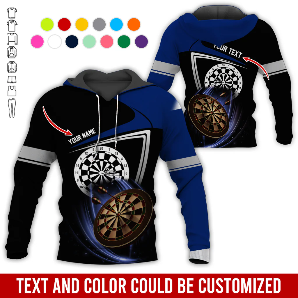 Personalized Name & Text Premium Hoodie, Darts Is My Life Hoodie, Perfect Gift For Darts Lovers, Darts Player - Image 8