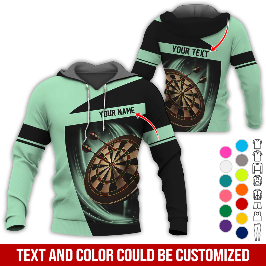 Personalized Name & Text Premium Hoodie, Darts Team Is My Life Hoodie, Perfect Gift For Darts Lovers, Darts Player - Image 5