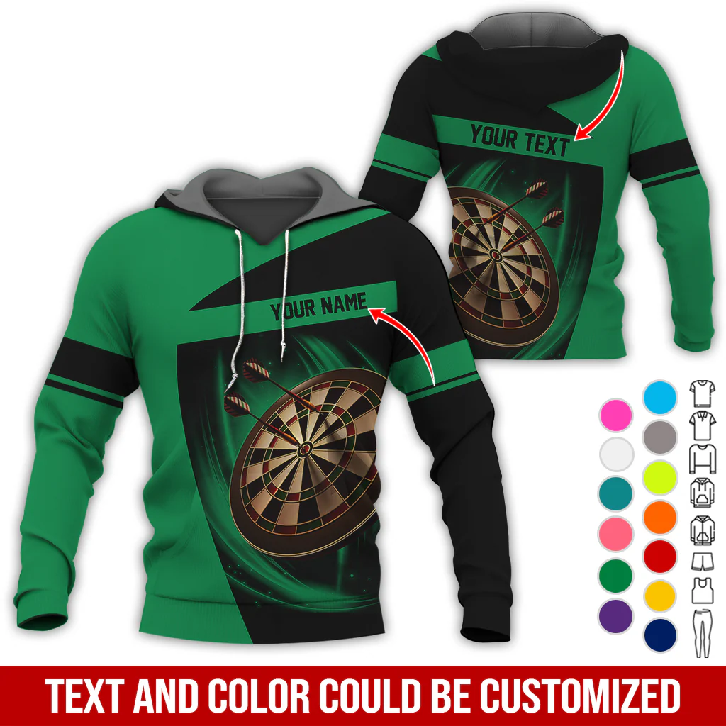 Personalized Name & Text Premium Hoodie, Darts Team Is My Life Hoodie, Perfect Gift For Darts Lovers, Darts Player - Image 7