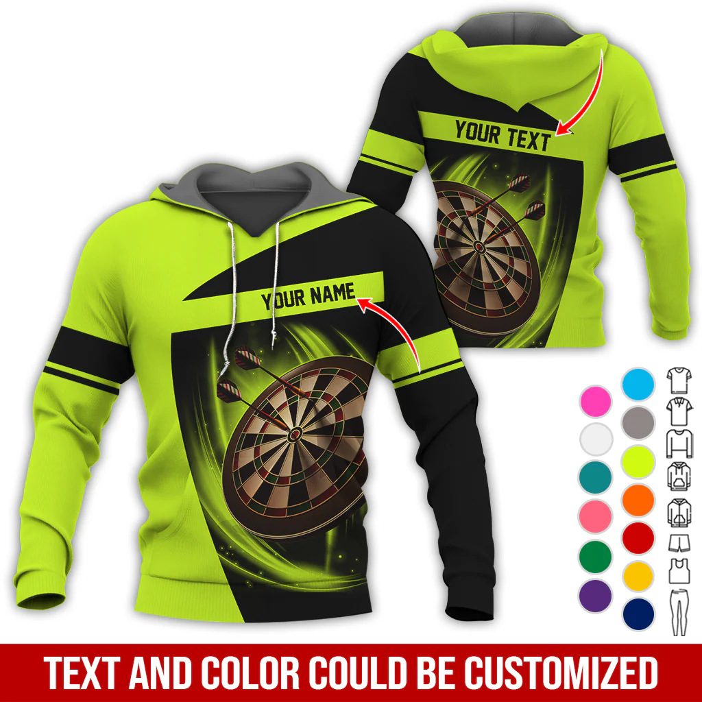 Personalized Name & Text Premium Hoodie, Darts Team Is My Life Hoodie, Perfect Gift For Darts Lovers, Darts Player - Image 8