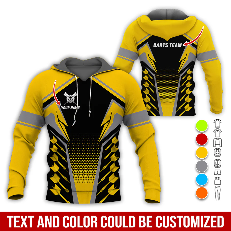 Personalized Name & Text Premium Hoodie For Men & Women, Perfect Gift For Darts Lovers, Friend, Family - Image 6