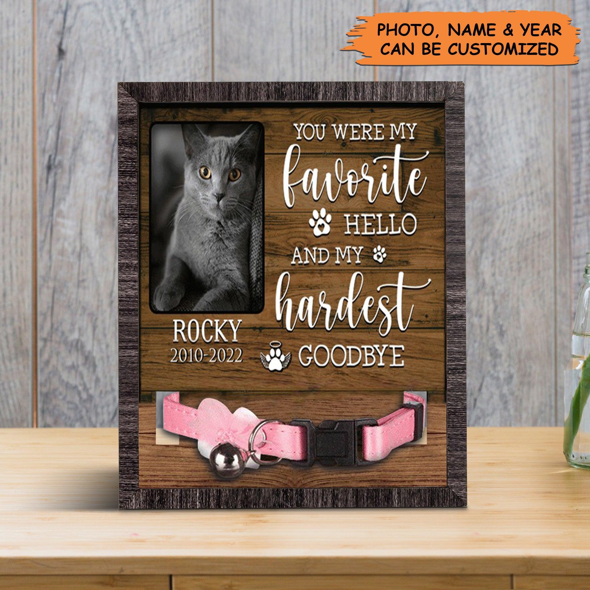 Personalized Pet Collar Frame - A British Shorthair Picture Frames Memorial, Pet Loss Sympathy, Custom Memorial Pet Collar Sign - Gift For Pet Lovers