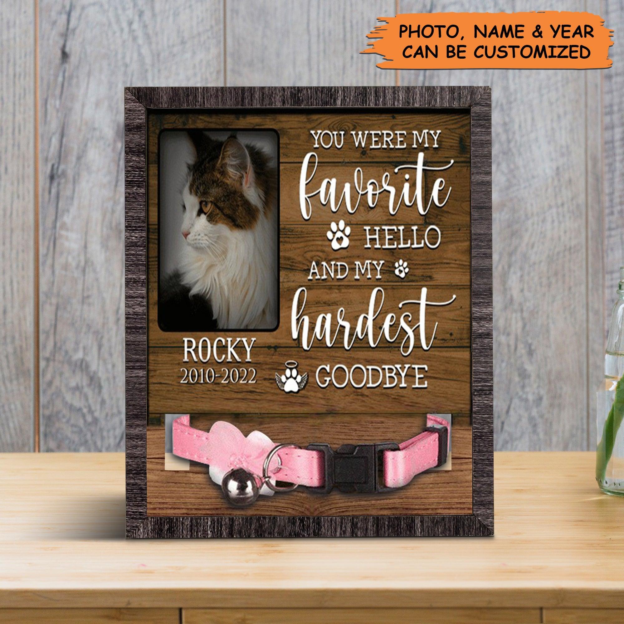 Personalized Pet Collar Frame - A Maine Coon Pet Picture Frames Memorial, Pet Loss Sympathy, Custom Memorial Pet Collar Sign - Gift For Pet Lovers